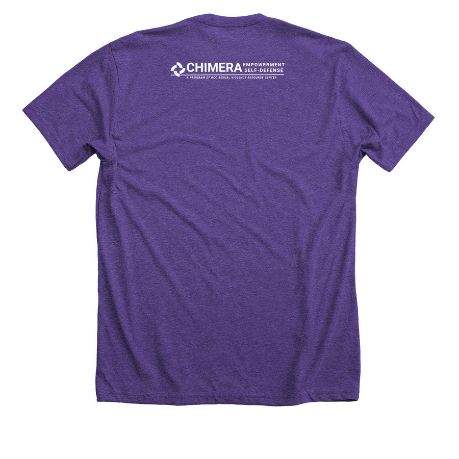 Chimera T-Shirt, a Heather Team Purple Premium Unisex Tee (back-view)