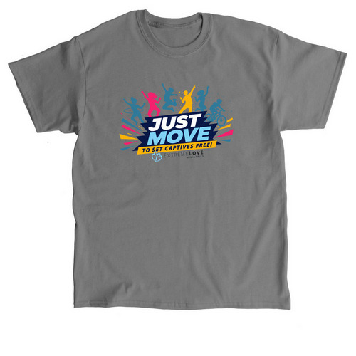 JUST MOVE CHALLENGE, a Charcoal Classic Unisex Tee