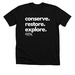 Special Order Conserve T-shirt, a Solid Black Blend Premium Unisex Tee