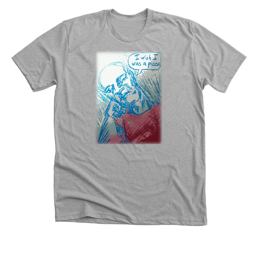 ShirTober #2: When You Wish Upon A Pizza, a Athletic Heather Premium Unisex Tee