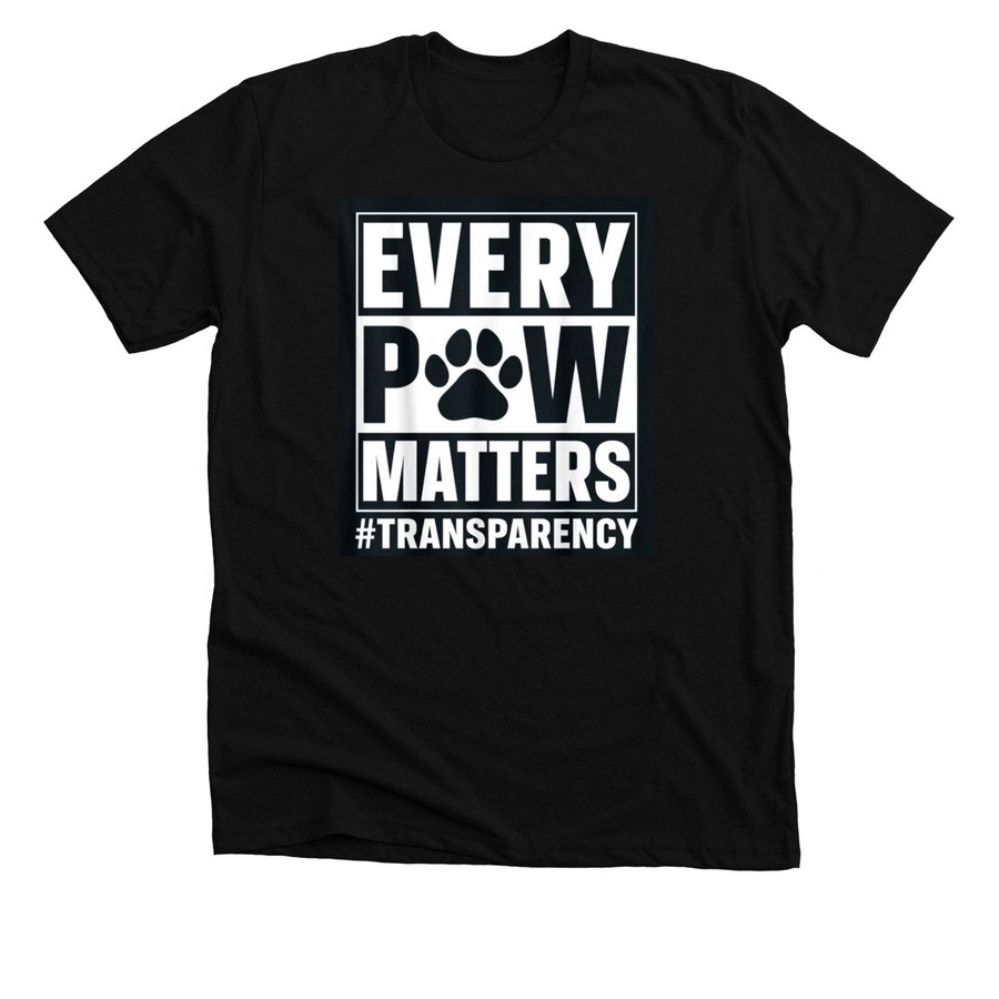 Every Paw Matters!, a Solid Black Blend Premium Unisex Tee