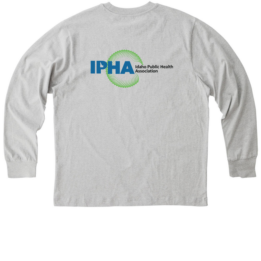 IPHA-ID PH Nerd&nbsp;, a Cool Heather Grey Stanley/Stella Unisex Freestyler Heavyweight Long Sleeve Tee (back-view)