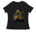 Swamp Gollum, a Black Women's Relaxed V-Neck Tee