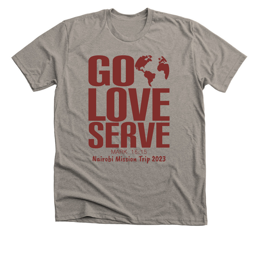 Mabiles on Mission, a Heather Stone Premium Unisex Tee