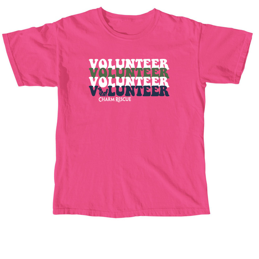 We love our volunteers, a Neon Pink Comfort Colors Unisex Tee
