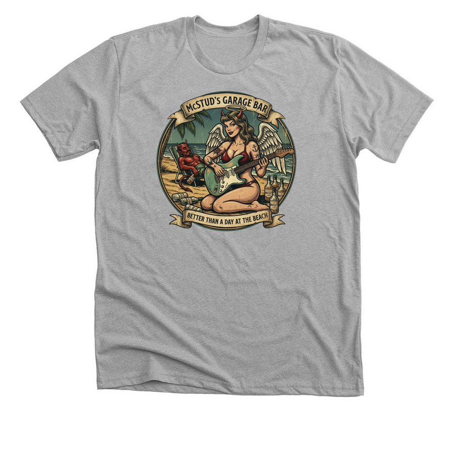 Beach Tee, a Athletic Heather Premium Unisex Tee