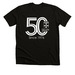 50th Anniversary Large White Logo, a Solid Black Blend Premium Unisex Tee