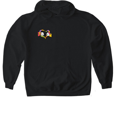 Heart Hug Hoodie, a Black Gildan Softstyle Pullover Hoodie