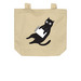 Black Cat Reads BookPage Tote, a Oyster Organic Cotton Tote Bag