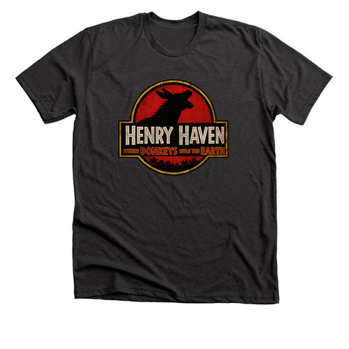 Henry Haven - Donkeys Rule, a Dark Grey Heather Premium Unisex Tee