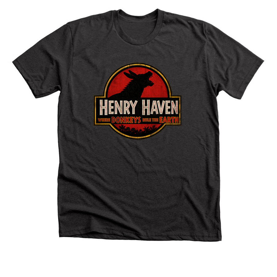 Henry Haven - Donkeys Rule, a Dark Grey Heather Premium Unisex Tee