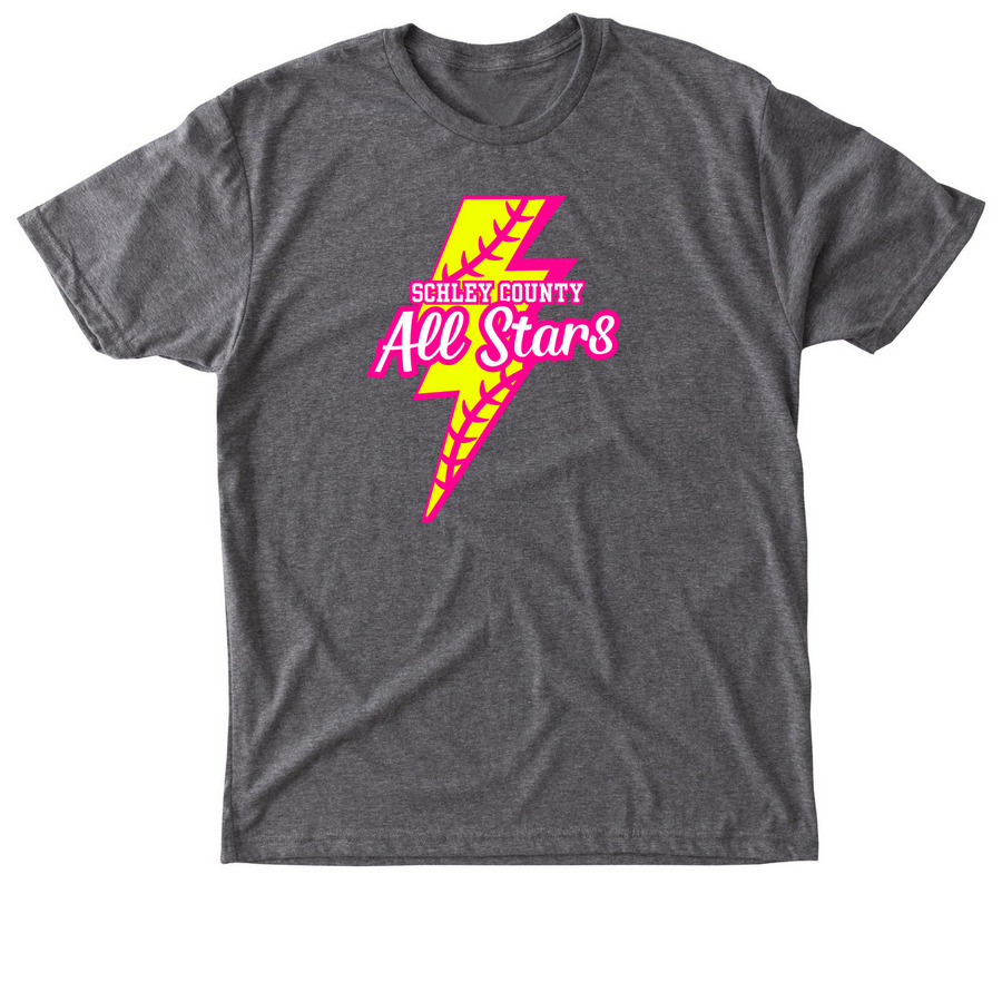 SC 10u Lightening Dark / Pink, a Premium Heather Triblend Unisex Tee