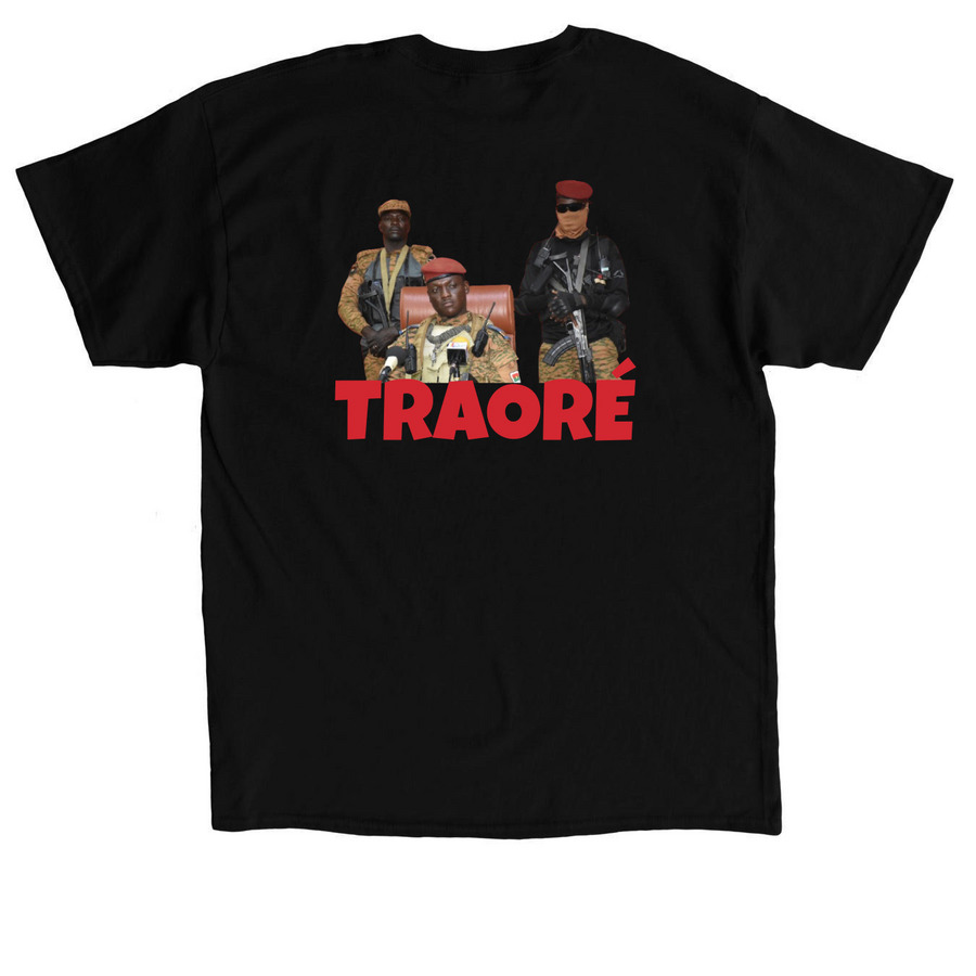 Burkina Faso Traor?&nbsp;, a Black Classic Unisex Tee (back-view)