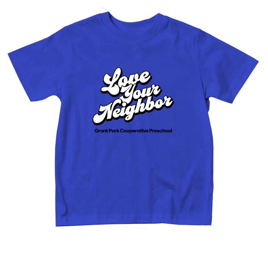 Love Your Neighbor Kids Tee, a Royal Blue Toddler Tee