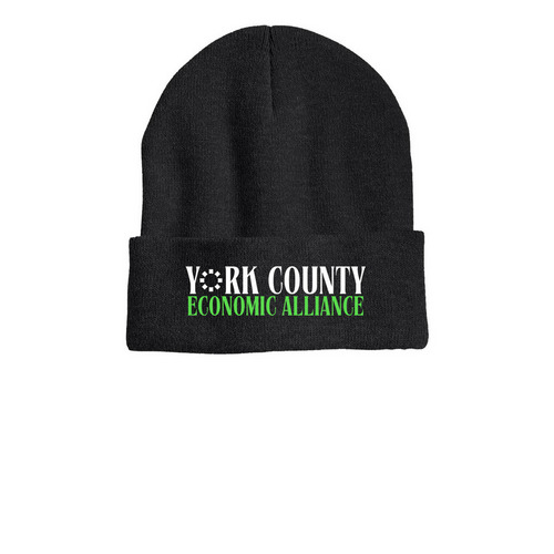 YCEA, a Heather Charcoal Printed Cuffed Beanie