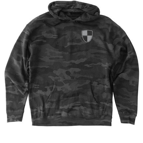Family Crest, a Black Camo Heavyweight Camo Pullover Hoodie