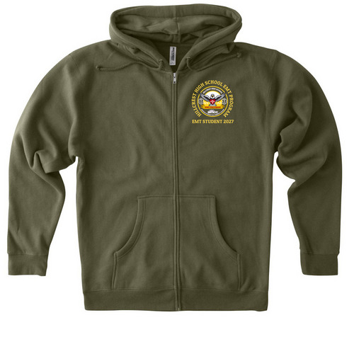STUDENTS ONLY, a Army Heavyweight Zip Up Hoodie