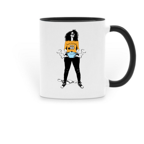 HOTDISH Staff Design Mug, a Black Two-Tone Ceramic Mug