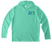 UV Long Sleeve Hoodie, a Bright Seafoam UV Performance Long Sleeve Hoodie