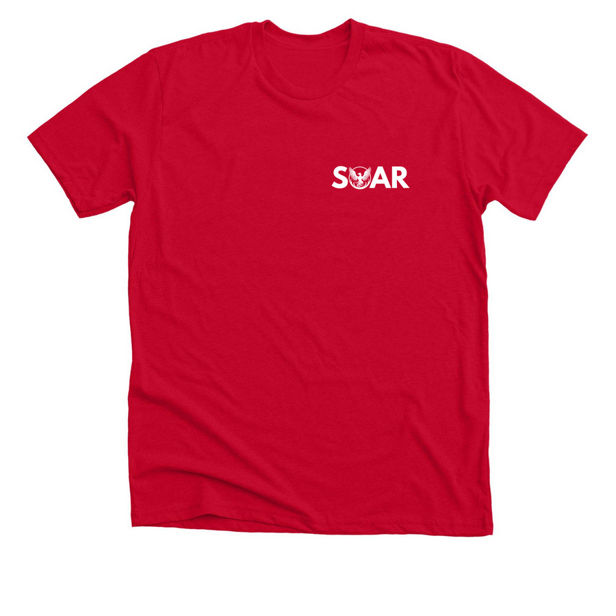 SOAR TOGETHER, a Solid Red Blend Premium Unisex Tee