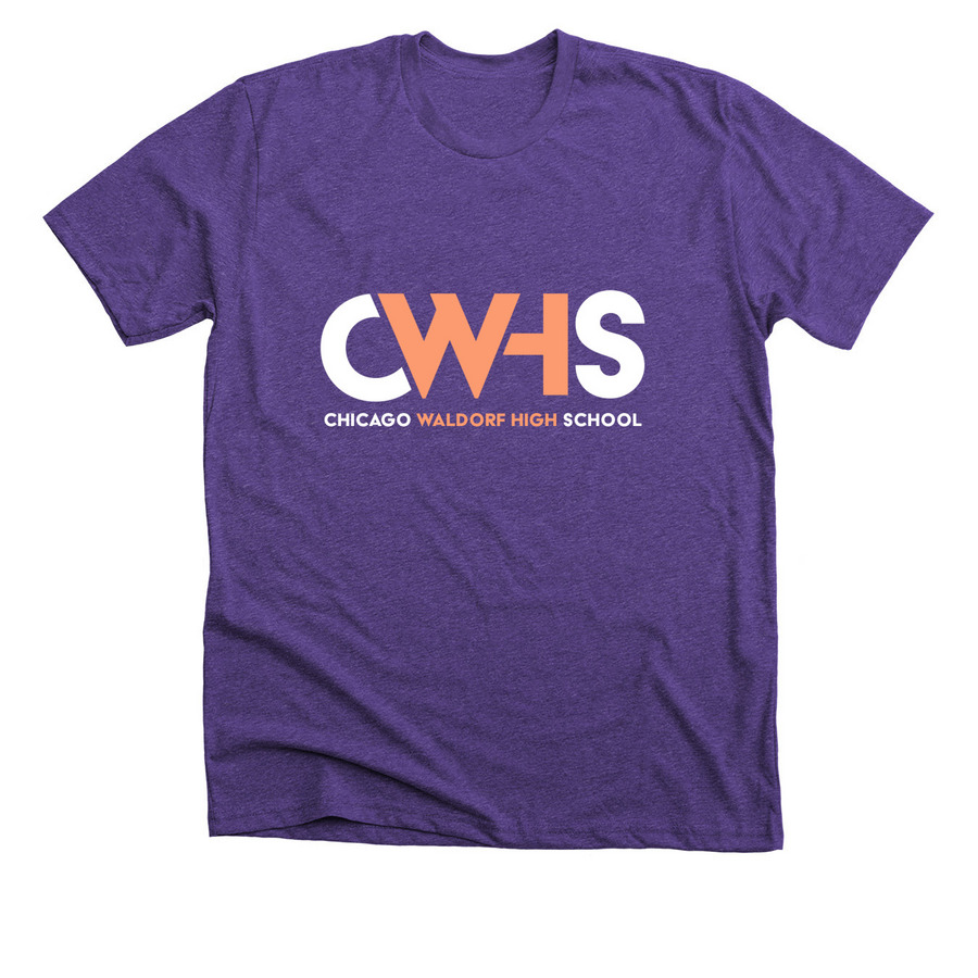 CWHS Logo, a Heather Team Purple Premium Unisex Tee