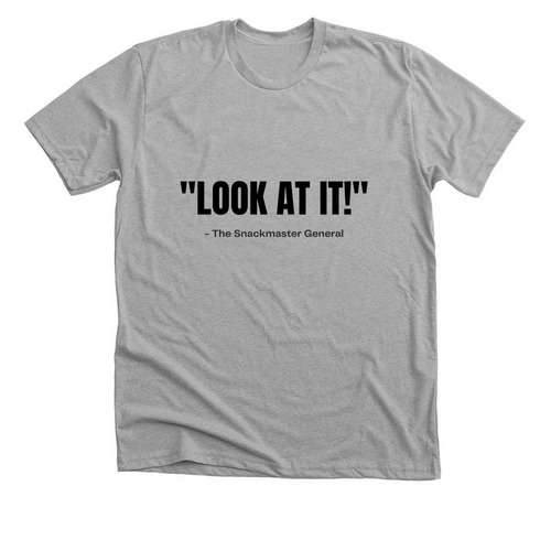 "LOOK AT IT!" logo Merch!&nbsp;, a Athletic Heather Premium Unisex Tee