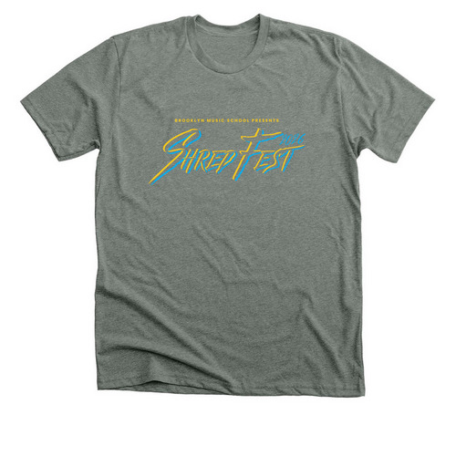ShredFest 2026 - Dark Grey / Yellow / Blue, a Deep Heather Premium Unisex Tee