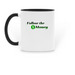 FOLLOW THE MONEY MUG, a Black Two-Tone Ceramic Mug (back-view)
