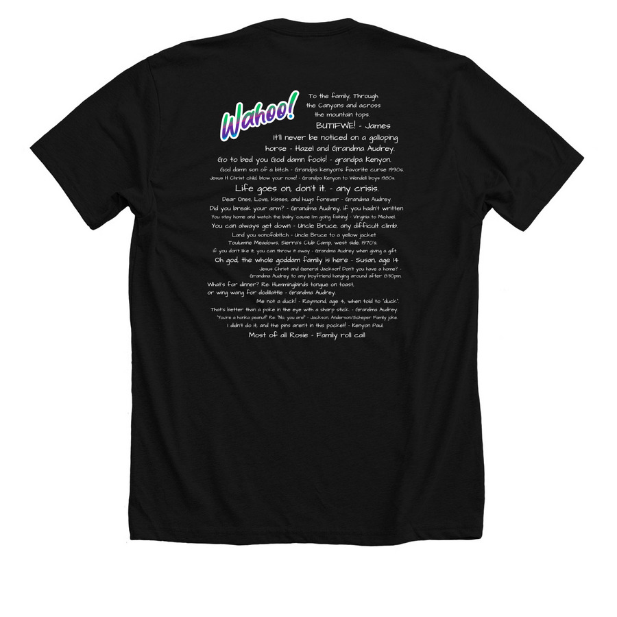 Dark Colored Shirts, a Solid Black Blend Premium Unisex Tee (back-view)