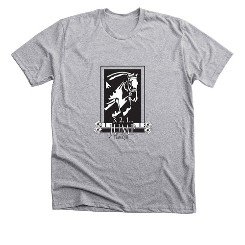 Graphic Horse Jump, a Athletic Heather Premium Unisex Tee