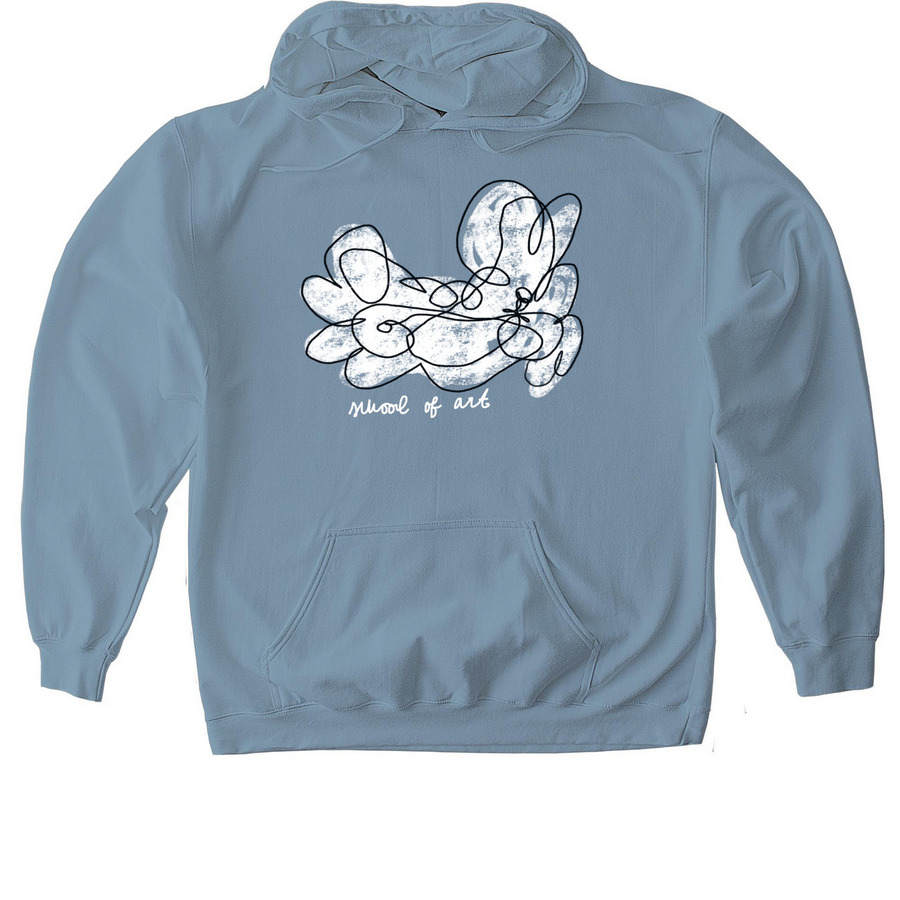 2025 Carnegie Mellon School of Art Sweatshirt, a Stone Blue Gildan Softstyle Pullover Hoodie