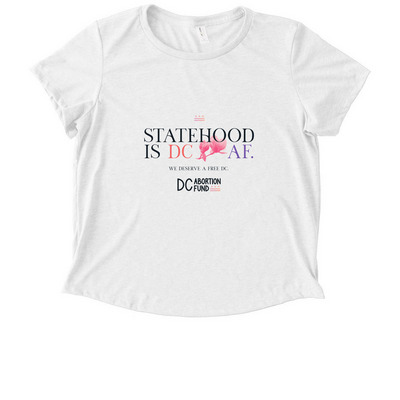 Abortion Access x DC Statehood!, a Fairly White Allmade Eco Triblend Women?s Scoop Neck Tee
