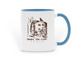 Under The Crow, a Light Blue Two-Tone Ceramic Mug