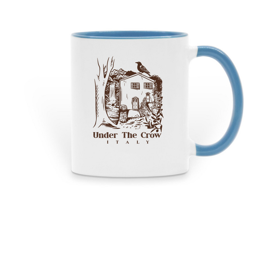 Under The Crow, a Light Blue Two-Tone Ceramic Mug