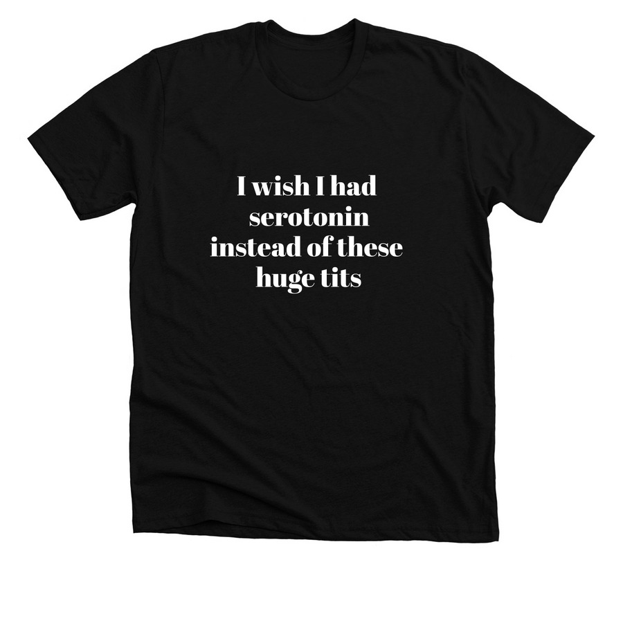 Serotonin, a Solid Black Blend Premium Unisex Tee