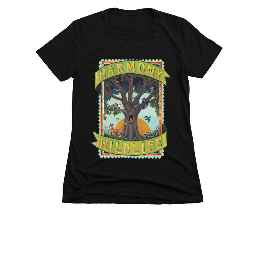Harmony Wildlife 2023 Special Edition Shirt, a Black Women's Slim Fit Tee
