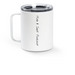 S3 H&S Sound Wave Travel Mug&nbsp;, a White Stainless Steel Travel Mug (back-view)