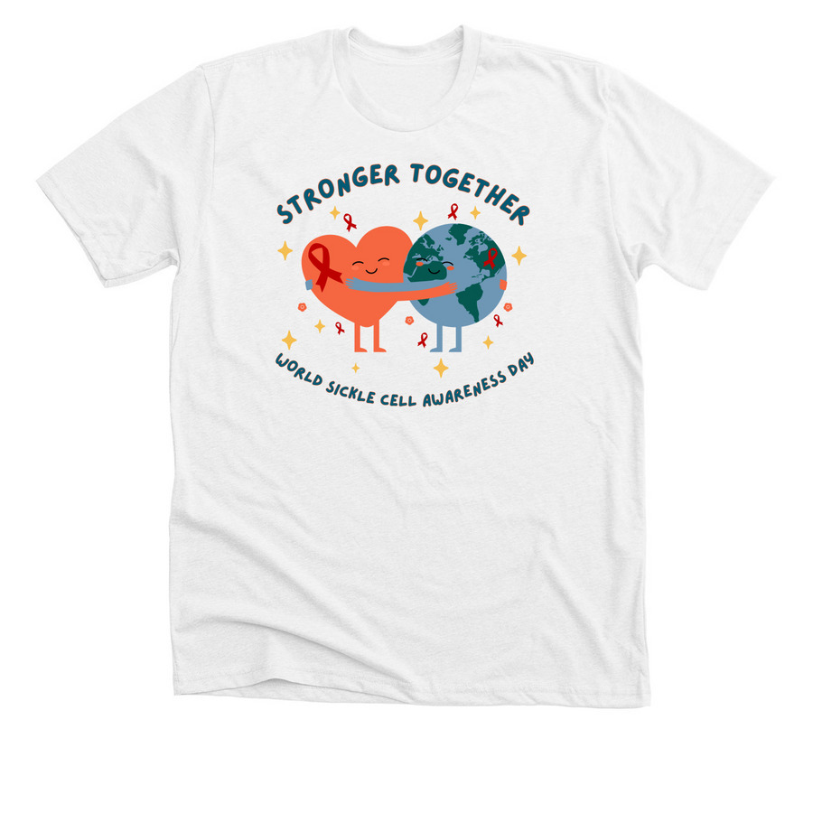 Sickle Cell Awareness 2026, a Solid White Blend Premium Unisex Tee