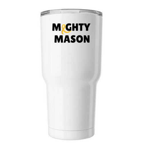 Mighty MASON&nbsp; Merch, a White Insulated Tumbler