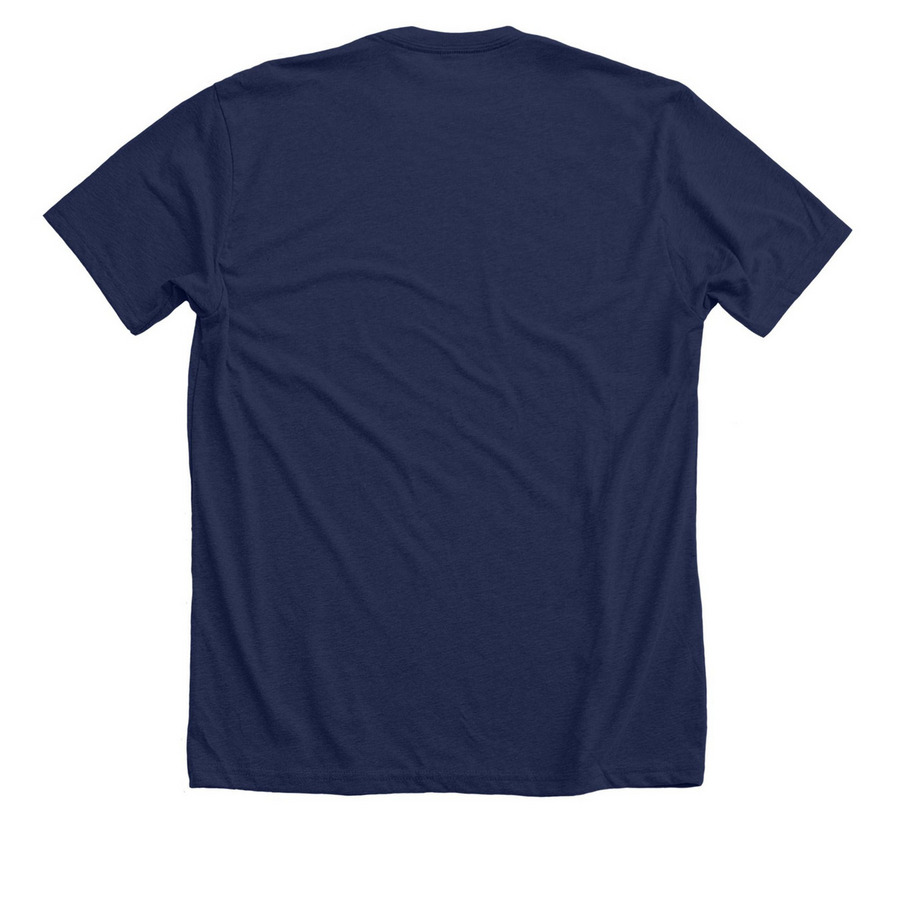 Milwaukee Muensters, a Solid Navy Blend Premium Unisex Tee (back-view)