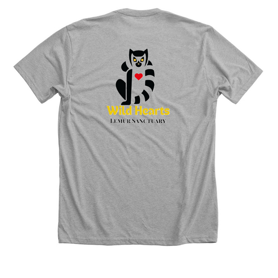 WILD at heart!, a Athletic Heather Premium Unisex Tee (back-view)
