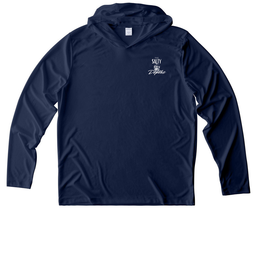 Tail-less Pinfish UPF Shirts, a True Navy UV Performance Long Sleeve Hoodie