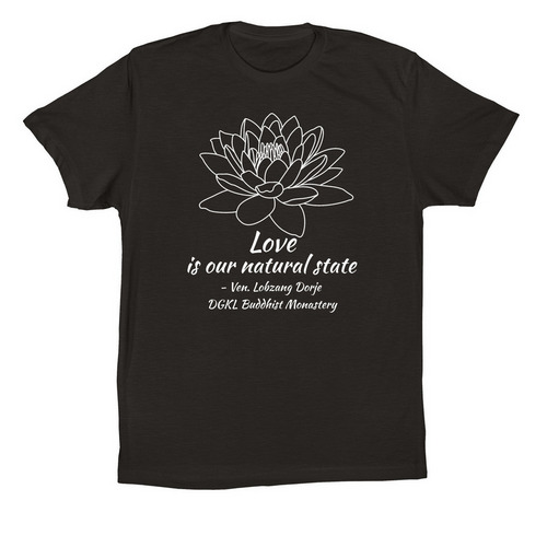 Lotus, a Black Premium Cotton Tee