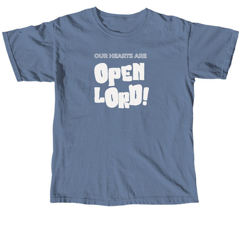 Open Hearts, a Blue Jean Comfort Colors Unisex Tee