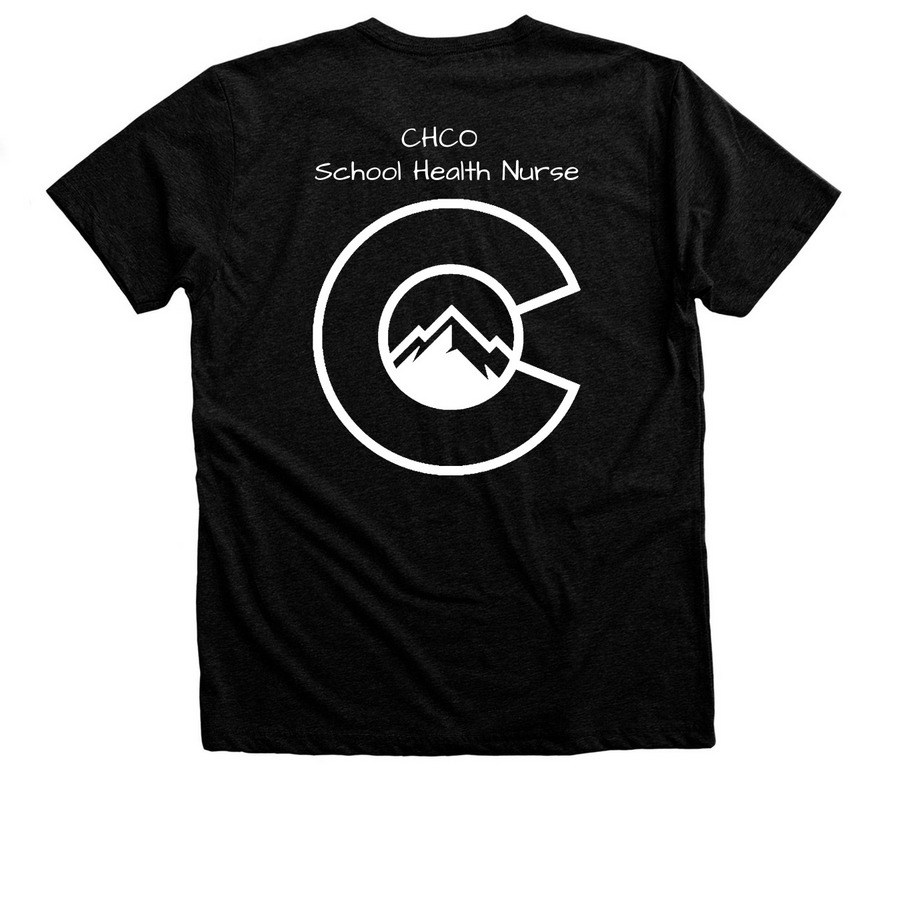 Sunshine Committee SHN, a Black Heather Premium Unisex Tee (back-view)
