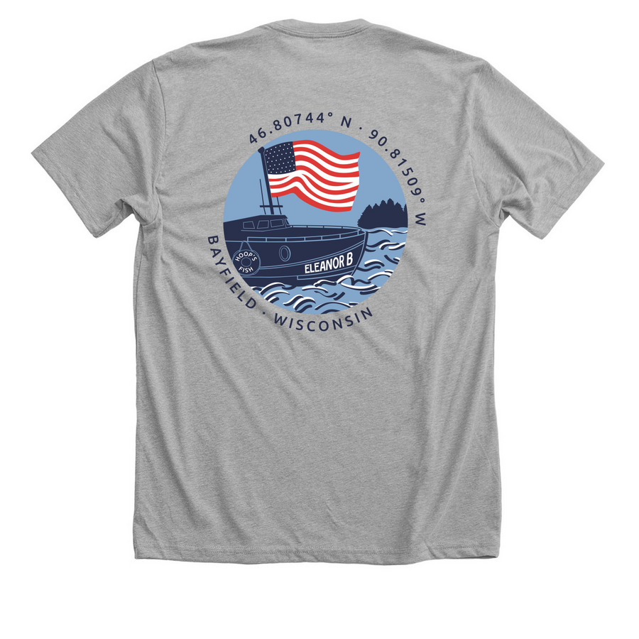 Unisex Tee, a Athletic Heather Premium Unisex Tee (back-view)