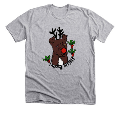 Merry pitmas!&nbsp;, a Athletic Heather Premium Unisex Tee