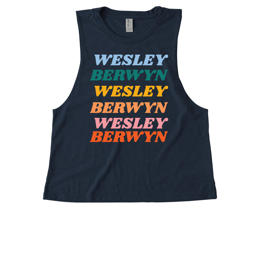Rainbow Berwyn [Tank], a Rebel Blue Allmade Eco Triblend Women?s Muscle Tank