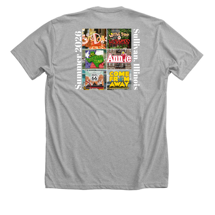 Summer Lovin', a Athletic Heather Premium Unisex Tee (back-view)