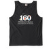 160 Logo (White Outline)&nbsp;, a Black Comfort Colors Tank Top